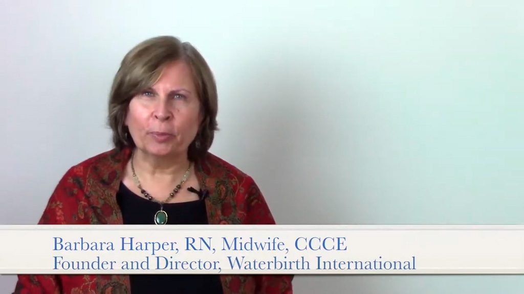 Fotografía de Barbara Harper y parto en el agua